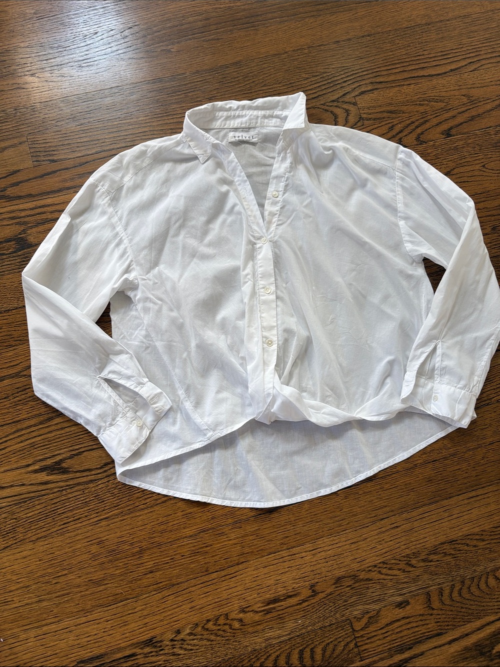 Velvet by Graham & Spencer Button-Front Cotton Shirt, M - Picture 1 of 1